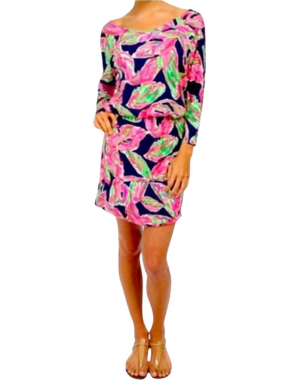 Lilly Pulitzer Cara "in the vias" bright navy dress size XS